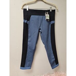 Under Armour Leggings Womens Blue Black Gym Activewear Compression Large NWT
